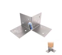 Gezu Impex Pergola Floor Bracket Hot Dip Galvanised - Fence Post Corner Bolt Down Bracket - 71X71mm (Pack Of 16)