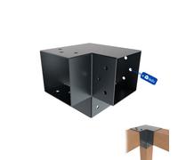 Gezu Impex Pergola Post Connector Y Shape Anthracite Grey - 3 Way Corner Connector - 121X121 mm (Pack Of 4)