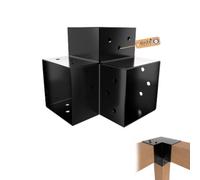 Gezu Impex Pergola Post Connector Y Shape Black - 3 Way Corner Connector - 91X91 mm