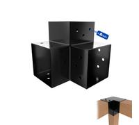 Gezu Impex Pergola Post Connector Y Shape Black - 3 Way Corner Connector - 91X91 mm (Pack Of 4)