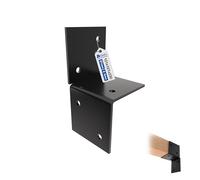 GeZu Impex Pergola Wall Bracket 121x121mm Black Powder Coated Pergola Wall Mount Bracket Wooden Beam Post Connector Wall Flat Bracket