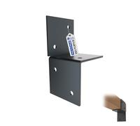 GeZu Impex Pergola Wall Bracket 81 x 81mm Anthracite Powder Coated Pergola Wall Mount Bracket Wooden Beam Post Connector Wall Flat Bracket