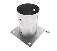 GeZu Impex Post Base Ø 101 mm Hot Dip Galvanised Set of 4 round fence Support brackets deck Holder pergola pavilion Base bolt down shoe