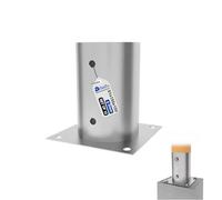 GeZu Impex Post Base Ø 81 mm Set of 12 | Hot Dip Galvanised round fence Support brackets deck Holder pergola pavilion Base bolt down shoe