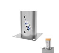 GeZu Impex Post Base Ø 81 mm Set of 4 | Hot Dip Galvanised round fence Support brackets deck Holder pergola pavilion Base bolt down shoe