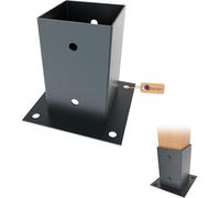 Gezu Impex Post Base 71 X 71 mm Anthracite Powder Coated Fence Support Brackets Deck Holder Pergola Pavilion Base Bolt Down Shoe