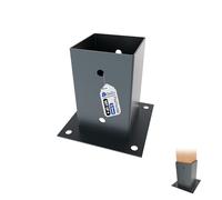 GeZu Impex Post Base 71 x 71 mm Set of 4 Anthracite Powder Coated Fence Support Brackets Deck Holder pergola Pavilion Base Bolt Down Shoe