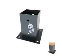 GeZu Impex Post Base 91 x 91 mm Set of 4 Anthracite Powder Coated Fence Support Brackets Deck Holder pergola Pavilion Base Bolt Down Shoe