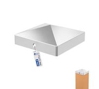 GeZu Impex Post Cap 71 x 71 mm Stainless Steel Pyramid Square Fence Post top caps Metal