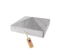 GeZu Impex Post Cap 71 x 71 mm Stainless Steel Set of 4 Pyramid Square Fence Post top caps Metal