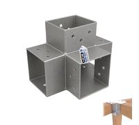 GeZu Impex Post Connector K 71 x 71 mm Hot Dip Galvanised Set of 4 Pergola 4 Way Right Angle Corner Connector Pavilion DIY Woodworks Bracket