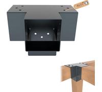 Gezu Impex Post Connector K 71X71 mm Anthracite Powder Coated Pergola 4 Way Right Angle Corner Connector Pavilion