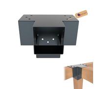 GeZu Impex Post Connector K 91 x 91 mm Anthracite Powder Coated Pergola 4 Way Right Angle Corner Connector Pavilion DIY Woodworks Bracket