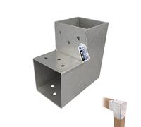 GeZu Impex Post Connector L 71 x 71 mm Hot Dip Galvanised Set of 4 Pergola L Shape Square Beam Post Connector Corner Pavilion Bracket