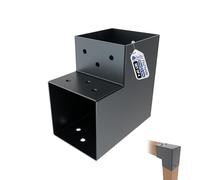 GeZu Impex Post Connector L 71 x 71 mm Powder Coated Anthracite Set of 4 Pergola L Shape Square Beam Post Connector Corner Pavilion Bracket