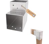 Gezu Impex Post Connector L 91X91 mm Hot Dip Galvanised Pergola L Shape Square Beam Post Connector Corner Pavilion Bracket