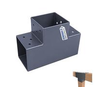 GeZu Impex Post Connector T 71 x 71 mm Anthracite Powder Coated Pergola T Shape 3 Beam Post Connector Corner Pavilion Bracket