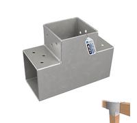 GeZu Impex Post Connector T 91 x 91 mm Set of 4 | Hot Dip Galvanised Pergola T Shape 3 Beam Post Connector Corner Pavilion Bracket