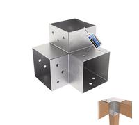 Gezu Impex Post Connector Y 81X81 mm Hot Dip Galvanised Set Of 8 Pergola 3 Way Right Angle Corner Connector