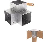 Gezu Impex Post Connector Y 91X91 mm Hot Dip Galvanised Pergola 3 Way Right Angle Corner Connector Pavilion Diy Woodworks Bracket