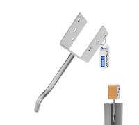 GeZu Impex Post Holder U with bend 121 x 300 mm Hot Dip Galvanised fence brackets Support shoe