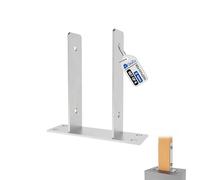 GeZu Impex Post Support U 101 x 200 mm Set of 8 | Hot Dip Galvanised Brackets Deck Holder Elevated Base