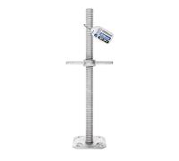 GeZu Impex Scaffold Base Jack 1000 x 38 mm Hot Dip Galvanised Set of 4 Height Adjustable Base Leveling Screw Jack