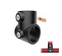 GeZu Impex Short Tee Tube Clamp Ø 42 mm Hot Dip Galvanised Black Powder Coated Single Socket T Connector Pipe Fitting Tube for Tubular Assemblies