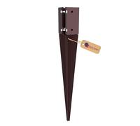 GEZU IMPEX Swift Clamp Drive in Post Support 100 x 100 x 750 mm Powder Coated Ground Spike Anchor Fence Post Holder Drive Down Spike Clamp