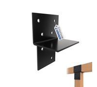 GeZu Impex Wood Connector T Piece 71x71mm Black Powder Coated T Connector Bracket Wall & Post Connector for Wooden Structures