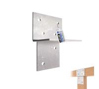 GeZu Impex Wood Connector T Piece 71x71mm Hot Dip Galvanised Set of 4 T Connector Bracket Wall & Post Connector for Wooden Structures