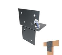 GeZu Impex Wood Connector T Piece 91 x 91 mm Set of 4 | Powder Coated Anthracite T Connector Bracket Wall & Post Connector for Wooden Structures