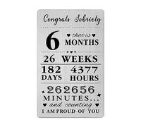 Gezxin 6 Months Sober Gifts For Men Women- 6 6th Month Sobriety Card for Him Her- Personalised Recovery Cardl