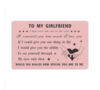 Gezxin Girlfriend Valentines Day Card- to My Girlfriend Mother's Day Birthday From Boyfriend- Romantic Girlfriend Christmas Xmas Anniversary Long Distance Presents