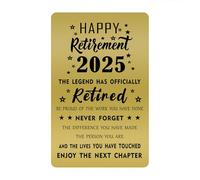 Gezxin Gold Retirement Card 2025- Men Women Retirement Card- the Legend has Retired Gifts