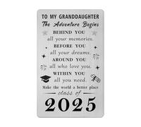Gezxin Granddaughter Graduation Card 2025- Personalised Granddaughter Graduation Gifts from Nana and Papa- College High Middle School 5th 8th Grade Master Nurse Medical Graduate Present