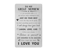 Gezxin Great Nephew Card Gifts- Happy Birthday Great Nephew Card for Boy- Personalised Great Nephew Christmas Xmas Valentines Graduation Father's Day Easter Presents