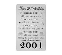 Gezxin Happy 23rd Birthday Card for Women Men- Personalised 23 Year Old Birthday Gifts Card for Him Her Female Male- 2002 Bday Presents Ideas Keepsake for Girls Boys