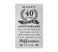 Gezxin Happy 40 Year Work Anniversary Card for Men Women Him Her- 40th Job Anniversary Card Gifts Decoration for Boss Employees Coworkers