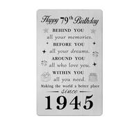 Gezxin Happy 79th Birthday Card for Men Women- Personalised 79 Year Yr Old Birthday Gifts for Him Her Female Male- 1946 Bday Presents Ideas Keepsake for Woman Man