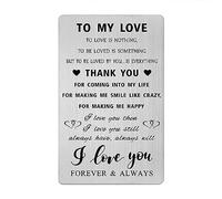 Gezxin I Love You Gifts for Him Men- To My Love Wallet Insert Note Card- Just Because Boyfriend Husband Mens Anniversary Valentine's Day Gift Ideas- Man I Love Christmas Xmas Father's Day Present