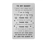 Gezxin Nanny Greeting Card - I Love My Nanny - Personalised Thank You Gift from Granddaughter Grandson - Birthday, Christmas, Mother's Day Present
