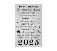 Gezxin Nephew Graduation Card 2025- Personalised Nephew Graduation Gifts from Auntie and Uncle- College High Middle School 5th 8th Grade Master Medical Grad Graduate Presents