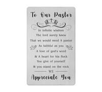 Gezxin Pastor Appreciation Card Gifts for Women Men- Gifts for Pastors Appreciation Day Anniversary Birthday Ideas- Christmas Valentines Day Easter Presents
