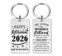 Gezxin Retirement Gifts for Women Men 2026 - the Legend has Retired Decorations Retirement Keyring for Doctor Teacher Coworkers