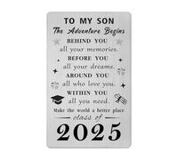 Gezxin Son Graduation Card 2024- Personalised Son Graduation Gifts from Mum and Dad- College High Middle School 5th 8th Grade Master Medical Grad Graduate Presents