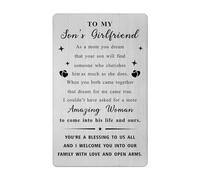 Gezxin Sons Girlfriend Gifts from His Mom- Christmas Card Gifts for Sons Girlfriend- Thoughtful Sons Girlfriend Birthday Gift Ideas from Parents- Sons Girlfriend Valentines Mother's Day Xmas Present