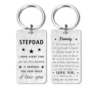 Gezxin Stepdad Valentines Day Gift - Keyring for Adoptive Unbiological Step Bonus Dad Birthday Father's Day Wedding Easter Presents