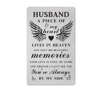 Gezxin Sympathy Cards Loss Of Husband- Husband Memorial Gifts- Personalised Husband Bereavement Grave Condolence Graveside Christmas Xmas Vanlentines Present