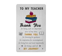 Gezxin Teacher Thank You Cards - Teacher Appreciation Gift Card- Happy Teachers Day Card- Birthday Mother's Day Valentines Christmas Xmas Thanksgiving Present